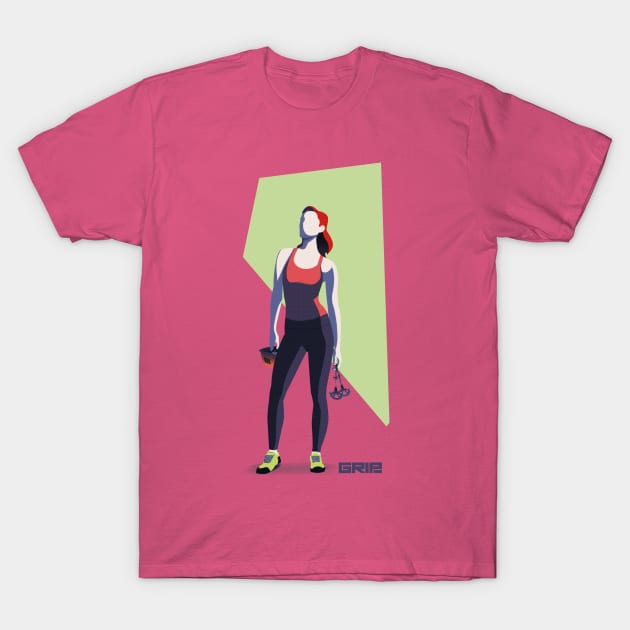 Climbing girl II T-Shirt by gripclimbing